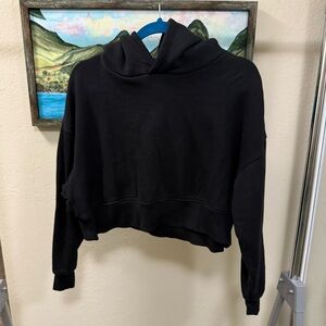 Forever 21 Black Cropped Hoodie